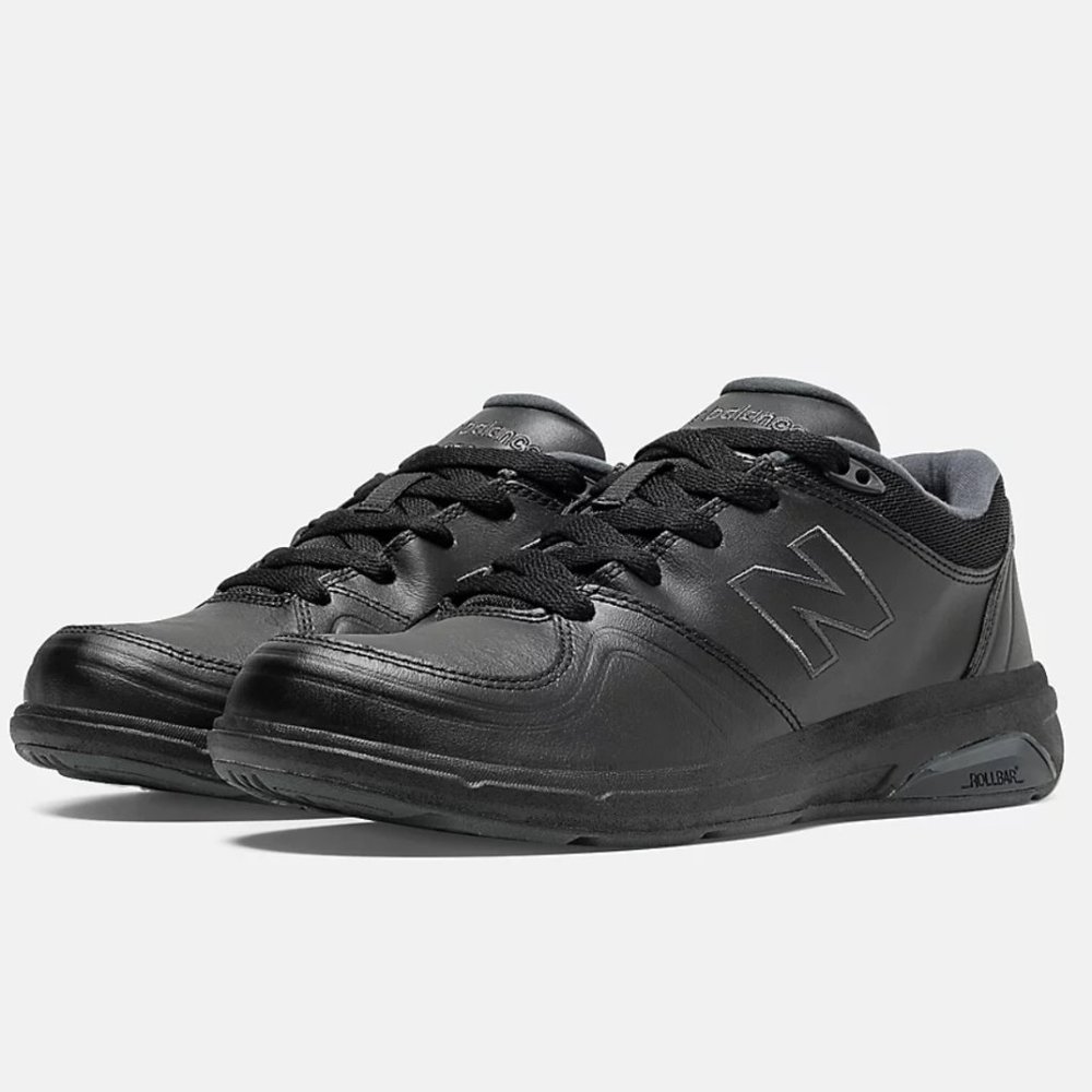 New Balance‎ Womens Size 11.5 Black Leather 813 Lace Up Walking Shoes Sneakers